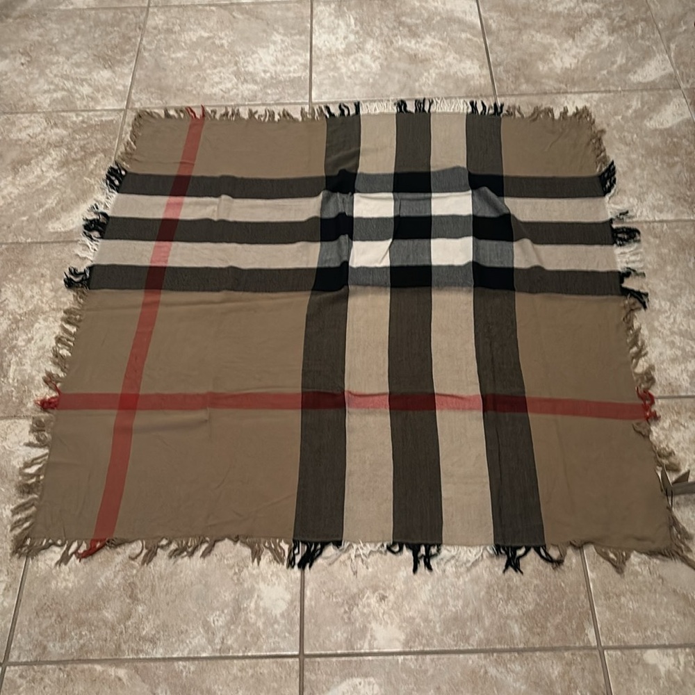 Burberry colour check scarf
